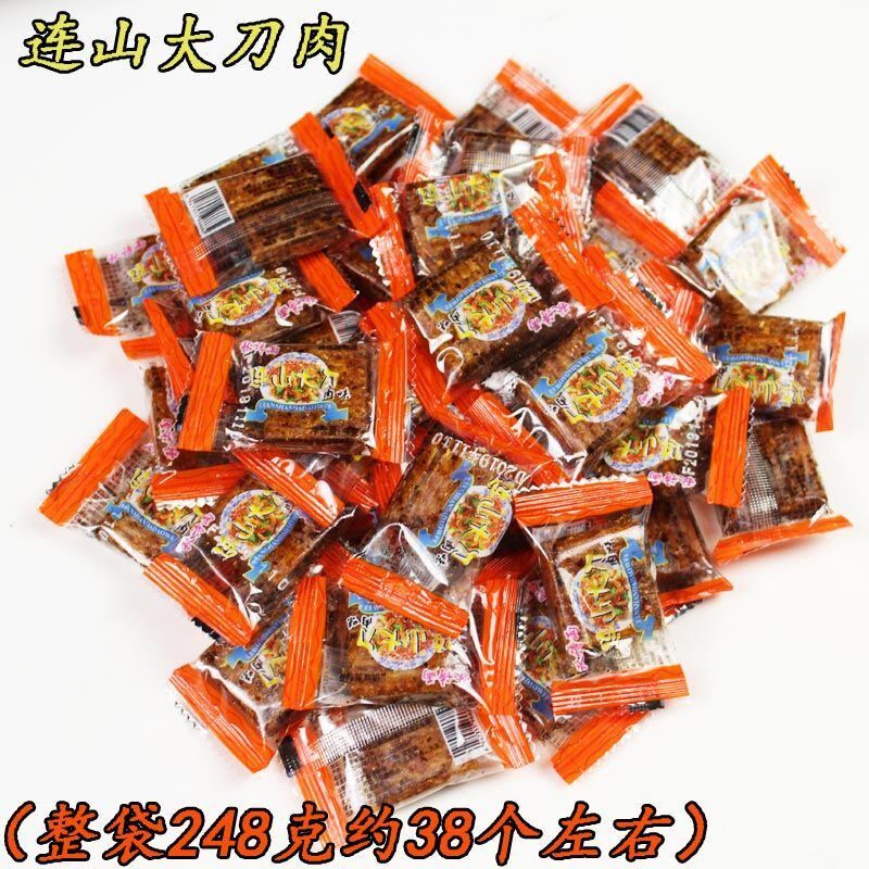 连山大刀肉辣条儿时怀旧老式手撕素肉网红零食裤子