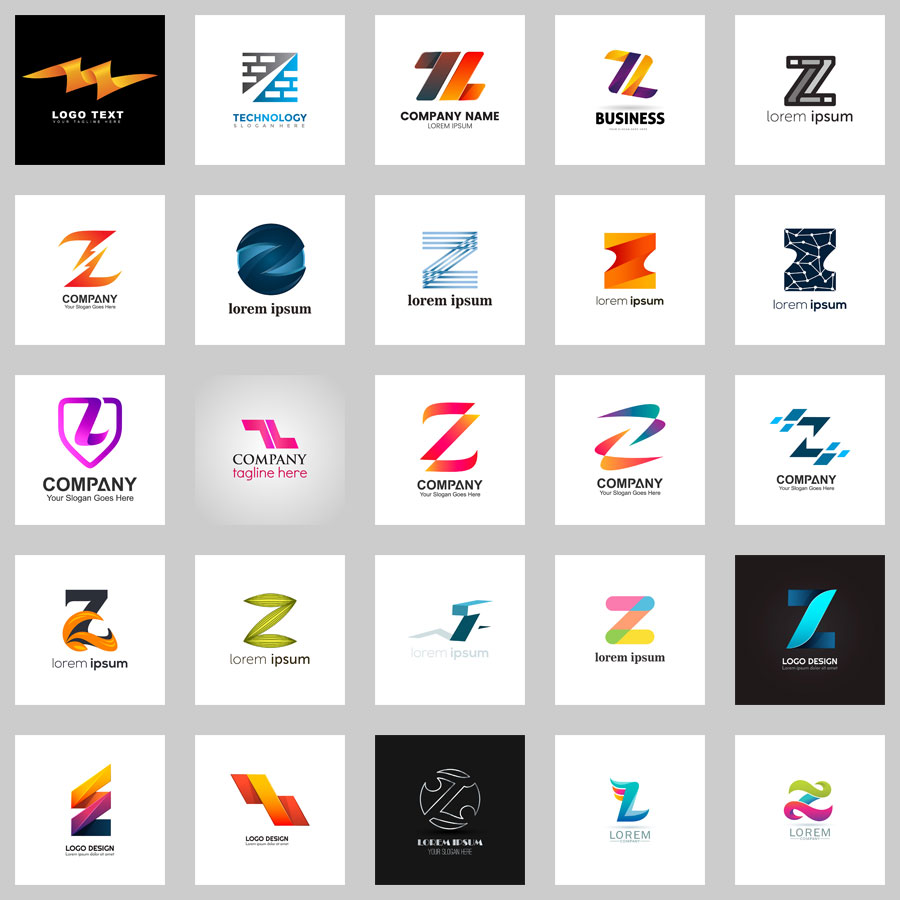 字母系列z logo商标设计vi素材包ai矢量源文件淘宝店