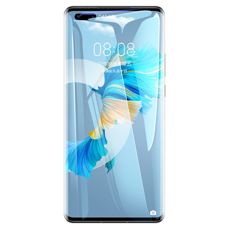 华为全胶曲屏原厂por曲面mte原装m40贴膜手机贴膜