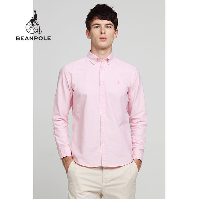 BEANPOLE men's brand solid color long-sleeved cotton shirt oxford basic style easy to build BEANPOLE men's brand solid color long-sleeved cotton shirt oxford basic style easy to build