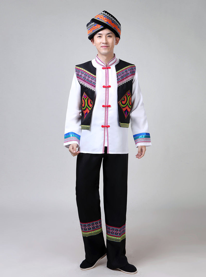 新款56个少数民族特色传统服装珞巴族成人男士舞蹈民族服装