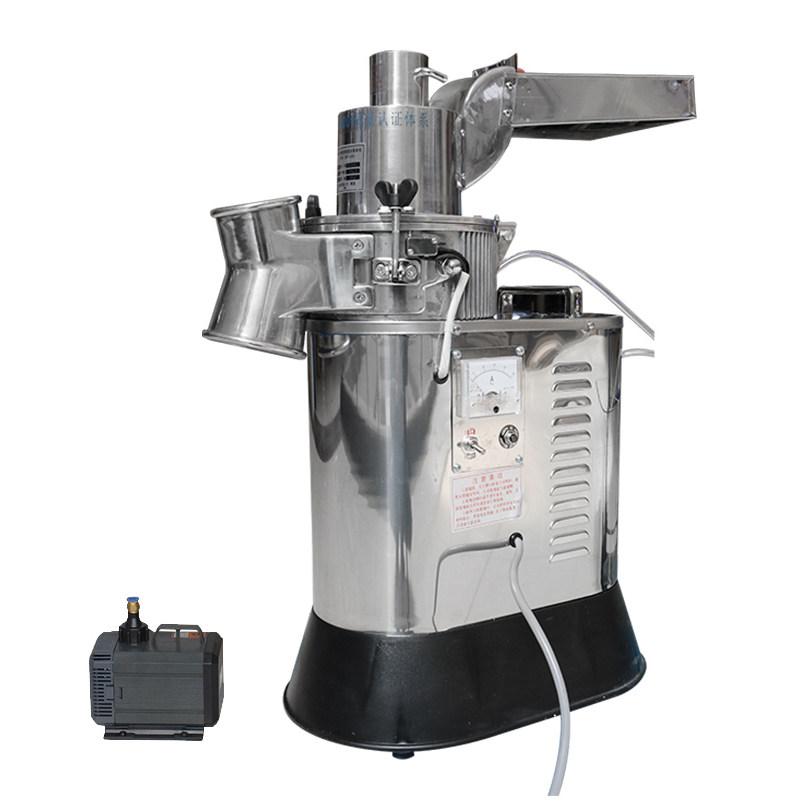 大德水冷中药材高效粉碎机df40s流水连续投料打粉机商用磨粉机