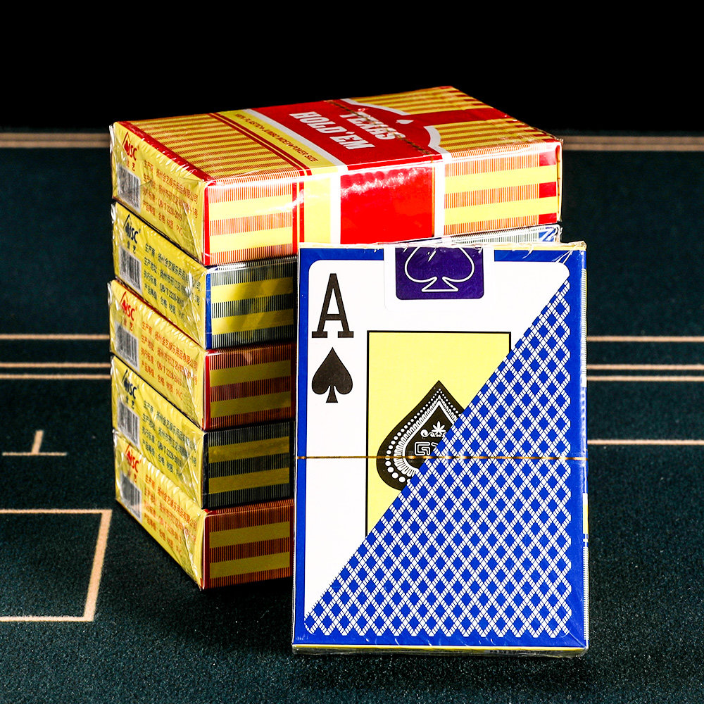 包邮大字塑料扑克texasholdem德州扑克牌附切扑克