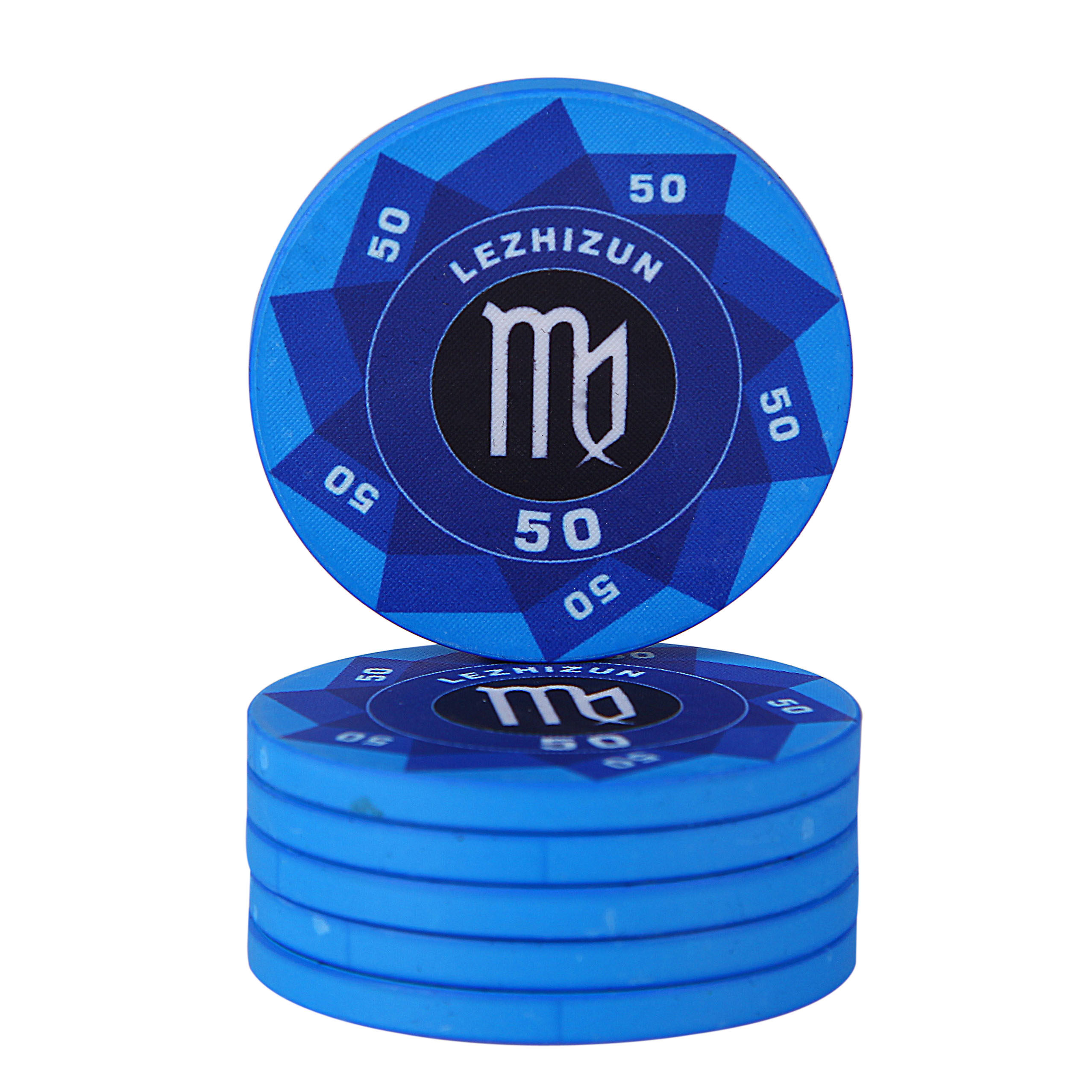 满100片包邮39陶瓷筹码 10克德州扑克筹码 十二星座款陶瓷筹码套