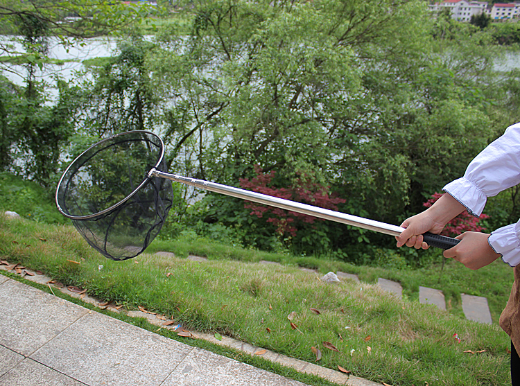 全不不锈钢钩子伸缩杆子用于收放虾笼鱼笼捕鱼鱼钩