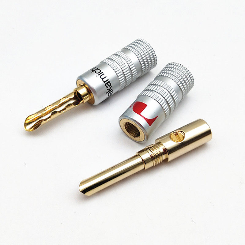 音箱台湾中道nakamichi香蕉插头功放接头锯齿型牙型插头