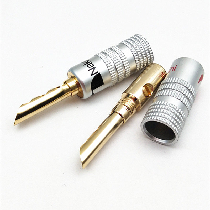 音箱台湾中道nakamichi香蕉插头功放接头锯齿型牙型插头