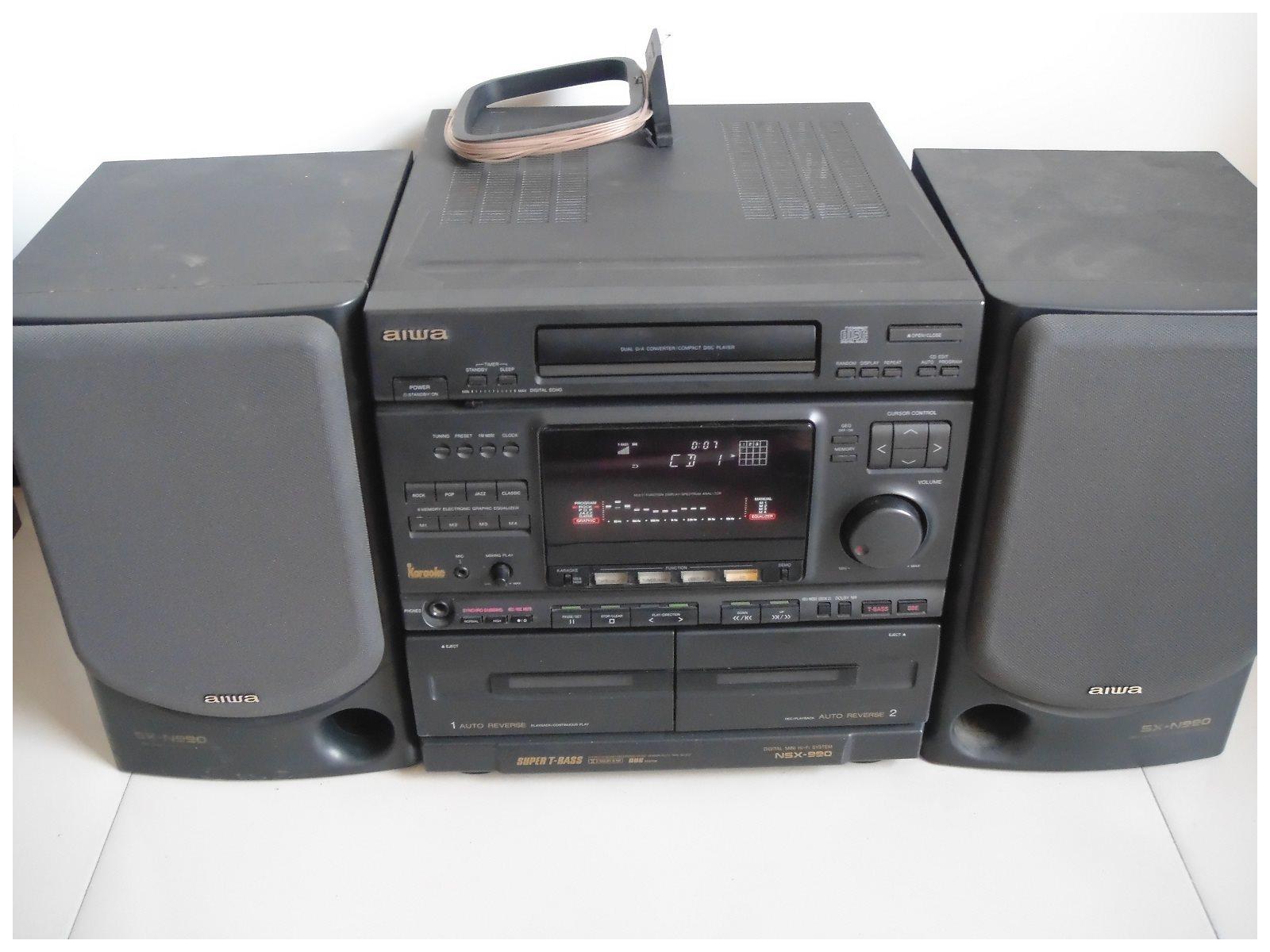 成色功能正常日本进口aiwa爱华nsx990组合音响遥控组合音响