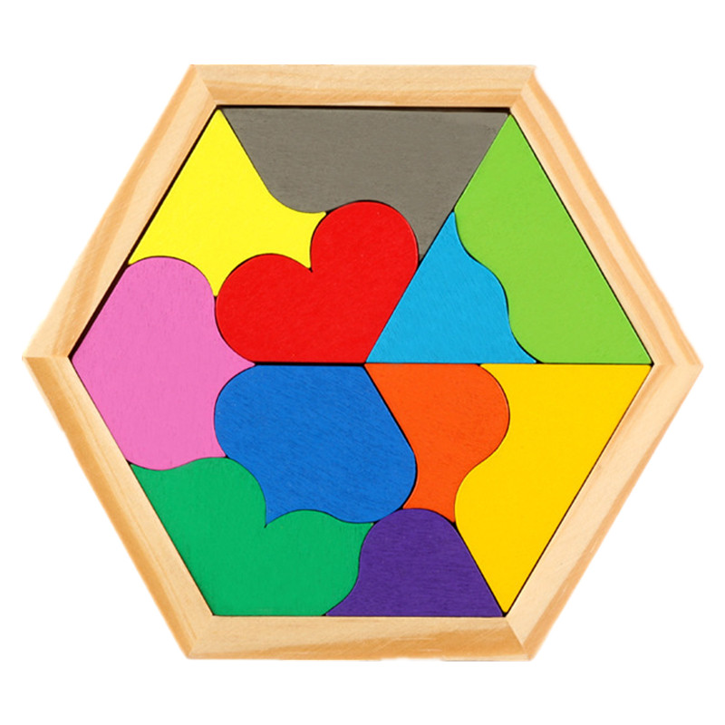 木质益智儿童早教形状认知玩具伤脑筋十一一块拼图