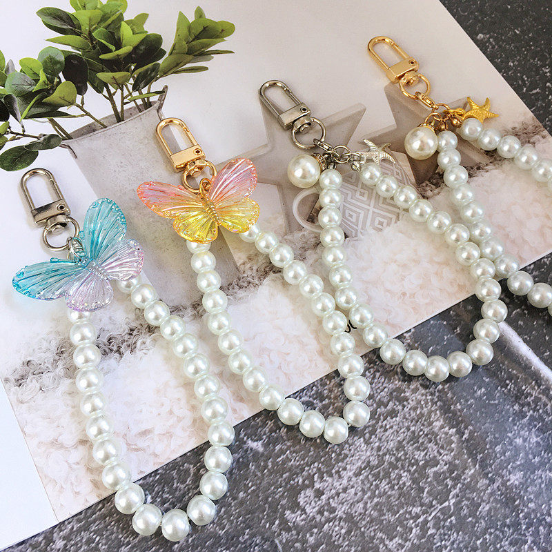 珍珠钥匙扣古风挂饰钥匙挂件海星包包手机机壳其他diy饰品配件