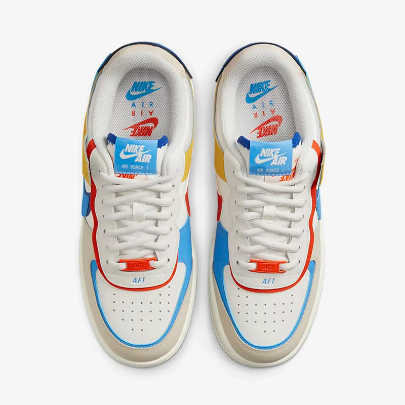 nike耐克airforce空军一号女款马卡龙拼接休闲板鞋运动休闲鞋