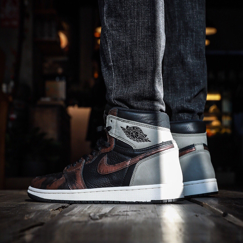 airjordanaj1古铜铁锈影子变色龙高帮休闲篮球篮球鞋