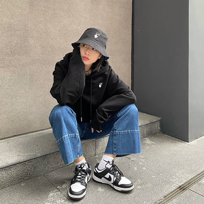 耐克nike dunk 周雨彤黑白熊猫女子低帮板鞋dd1503-101运动休闲鞋