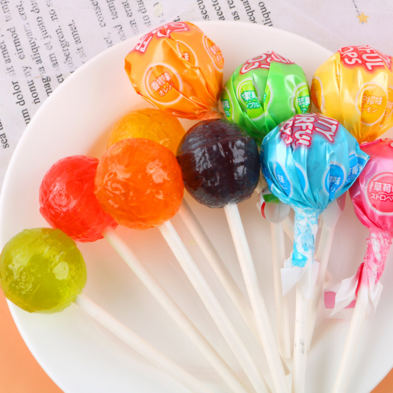 缤纷水果果味棒棒糖10克120支小孩小孩子子儿童可爱糖果