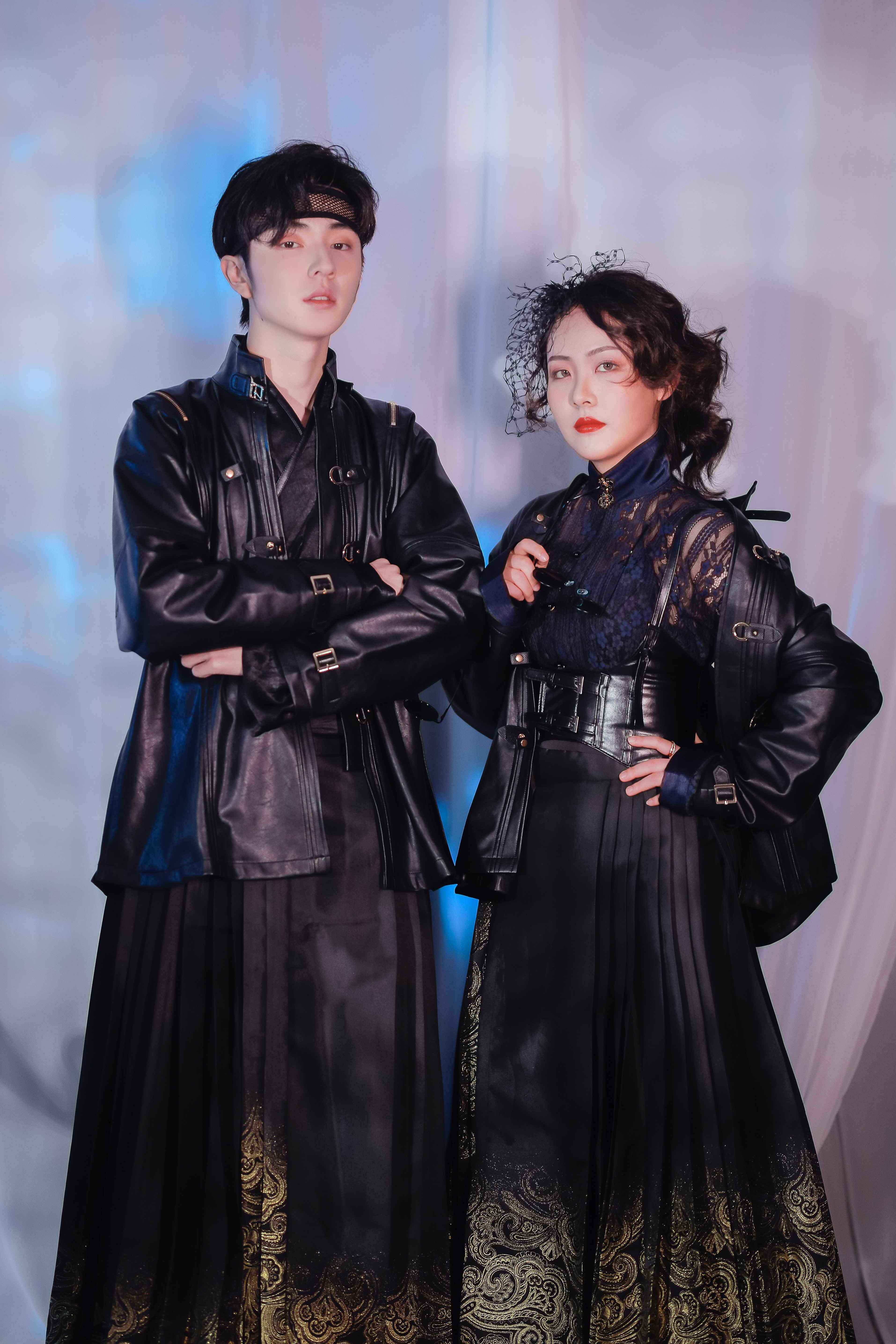 黑帝黑金系列交领内搭明制蕾丝立领襟衫日常汉服