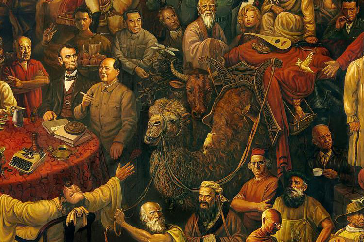 世界名人仿真油画办公室挂画接待室墙画书房装饰画现代装饰画