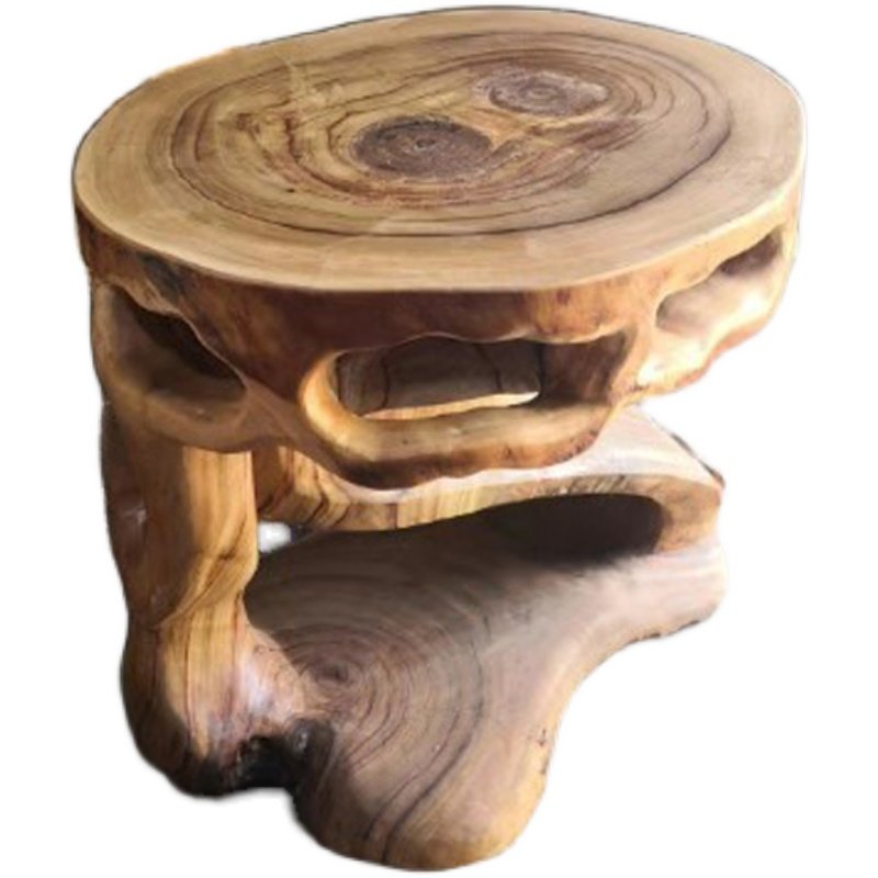 凳子实木原木墩子香樟香樟树树墩树桩创意茶几根雕凳子