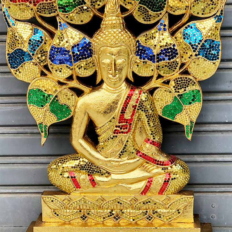 泰国工艺品精致禅意佛像入户客厅镂空桌面摆件摆件