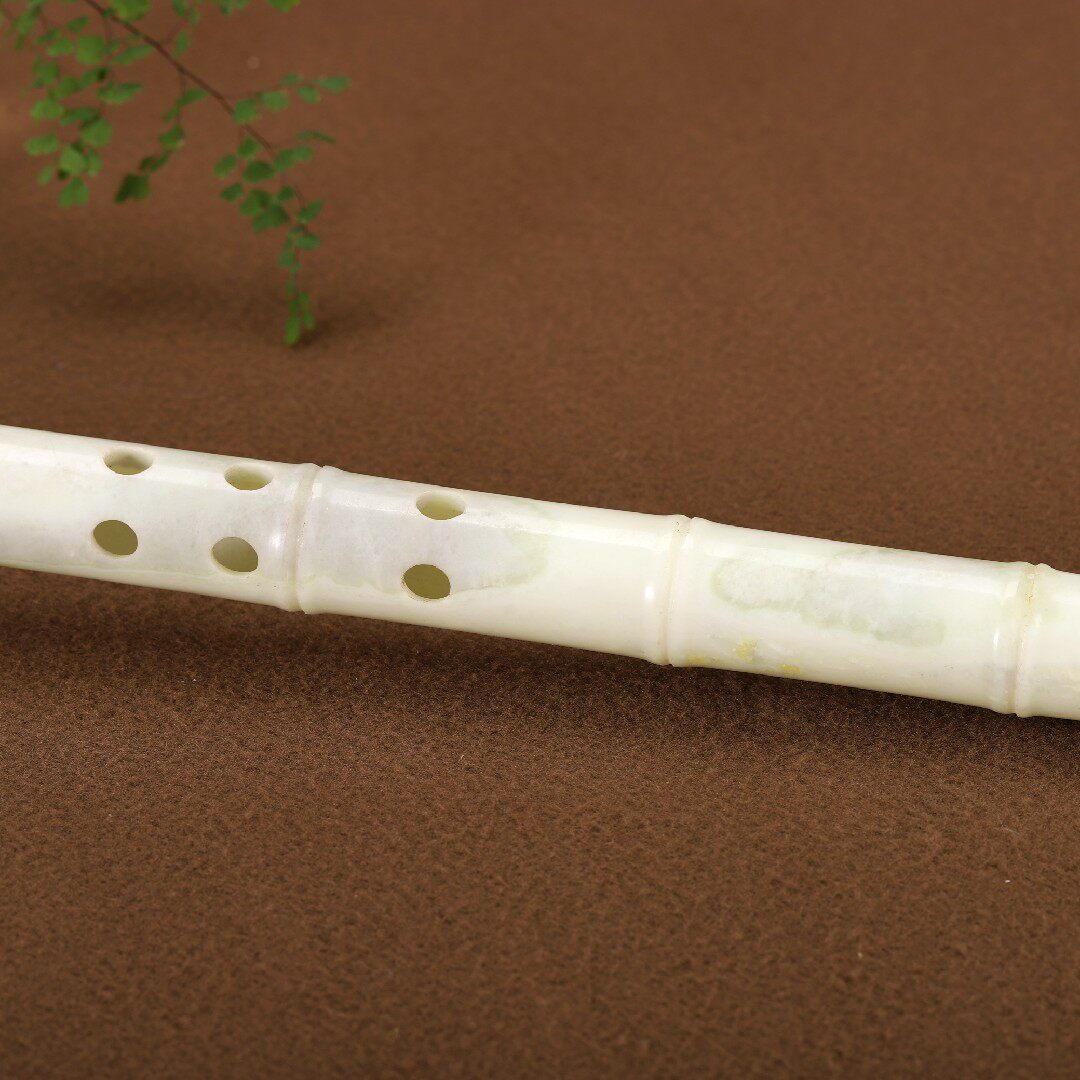 洞箫春节礼品民族乐器雕龙画栋蓝田玉整只雕刻箫