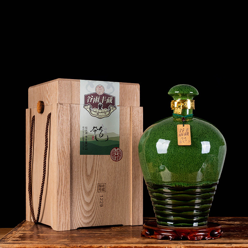 女儿红2021年谷雨雨丰本色原酒5l木盒盒装10斤传统黄酒