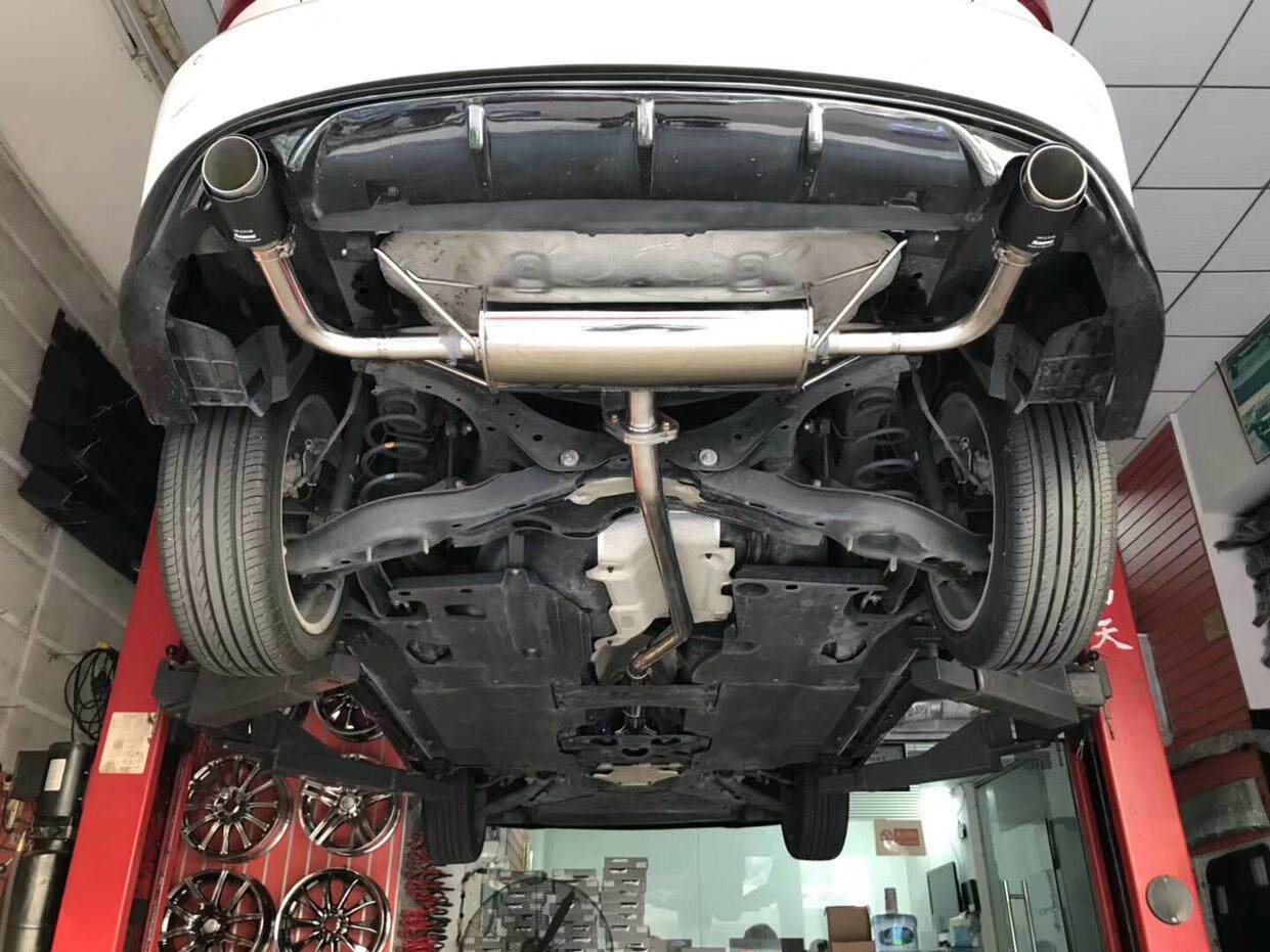 abg马自达3昂克赛拉改装排气管芭蕉直排跑车声音前段歧管增大声浪