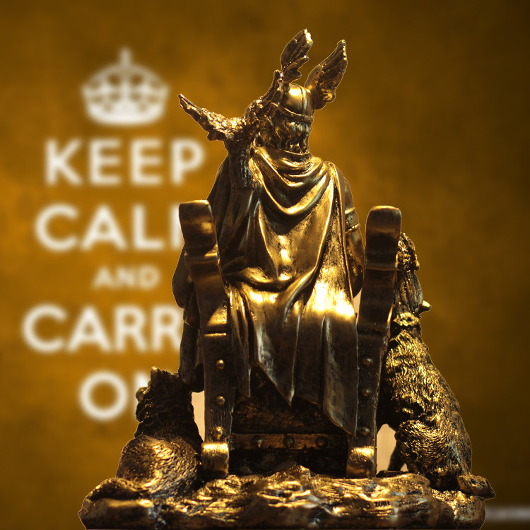 奥丁工艺品复古家居家居装饰装饰品希腊神话人物摆件铠甲勇士摆件