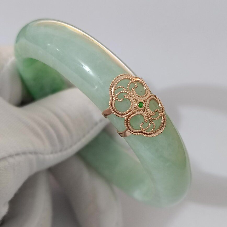 手镯维修活口碎玉镶嵌金银包金银欢喜修补裂痕手镯