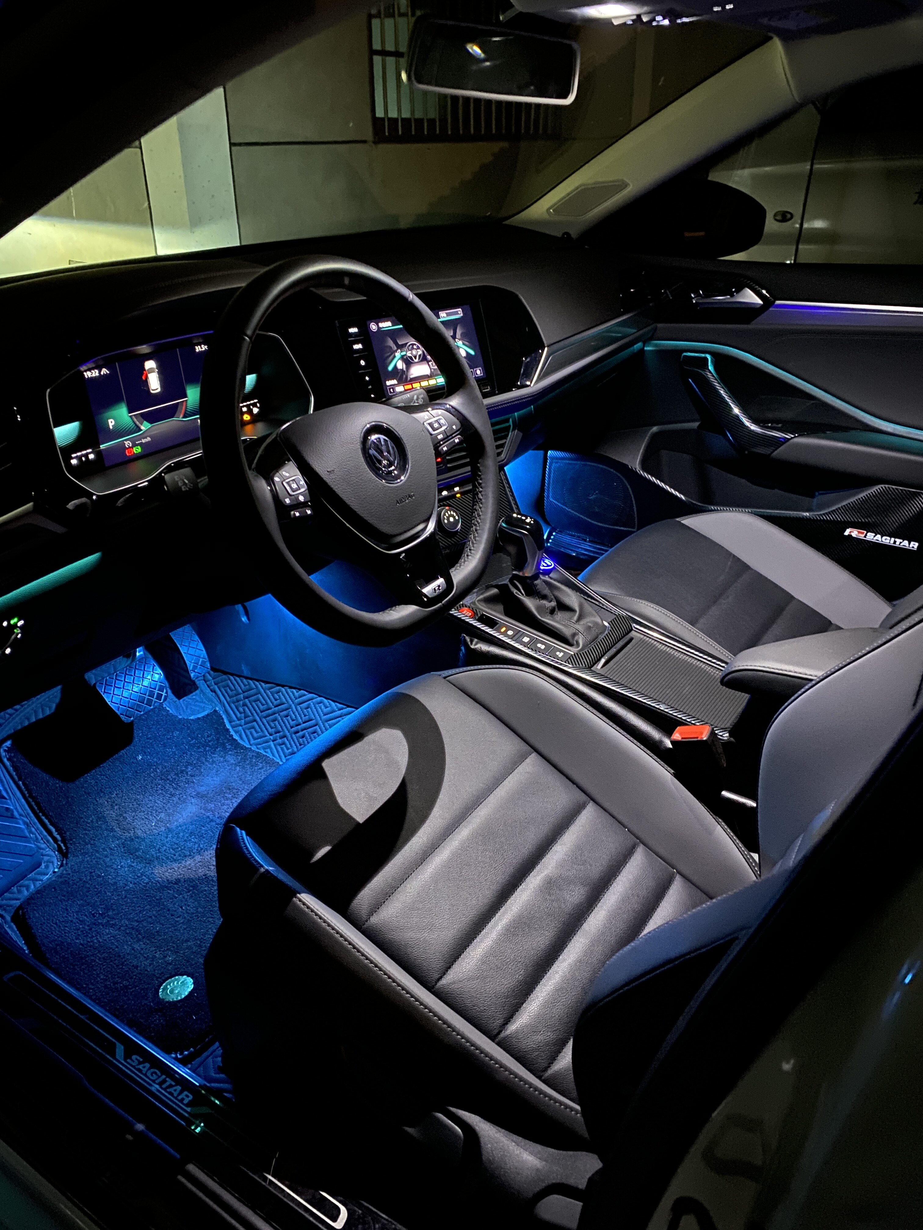 大众23款速腾途观途昂帕萨特探岳脚窝灯脚底氛围车内灯