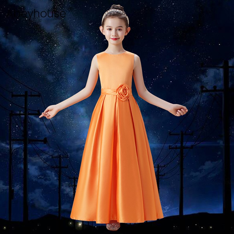 女童晚礼服儿童儿童音乐音乐会合唱指挥女孩演出长裙儿童礼服