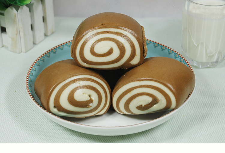 山东纯手工老面饽饽巧克力花卷馒头北方面食儿童早餐面包甜馍馍