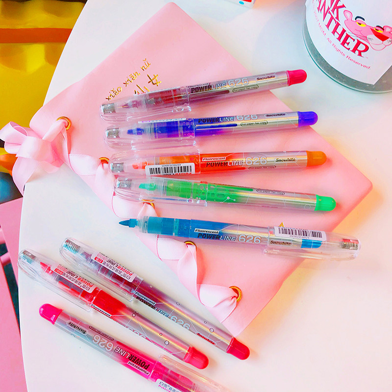 韩国多色中性笔创意学生文具手帐笔绘图画笔考试重点记号笔记彩笔