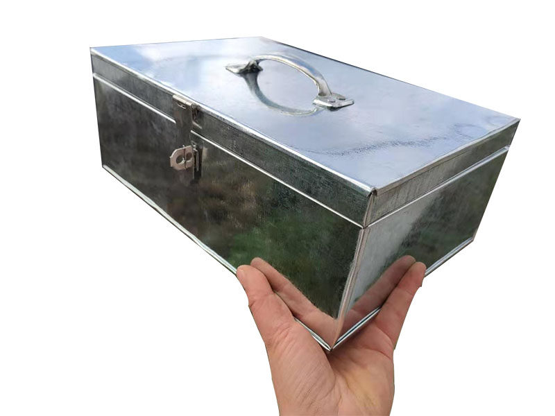 铁皮箱钱箱小号收银箱定做白铁加厚手提箱小铁箱带锁特价