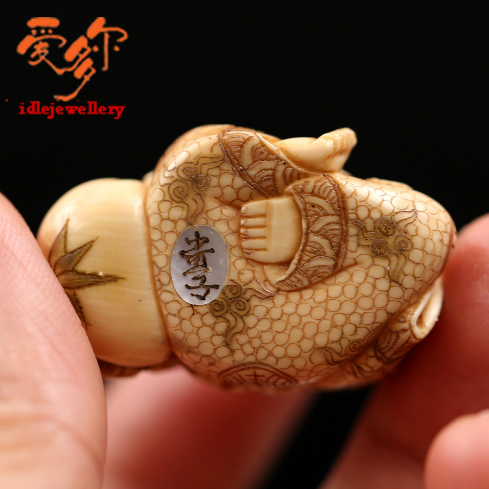 摆件猛犸保真猛犸象象牙贵子出品手工雕刻牙雕摆件