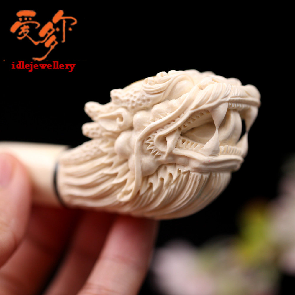 猛犸烟斗猛犸象象牙正品保真过滤烟嘴手工龙头其它首饰