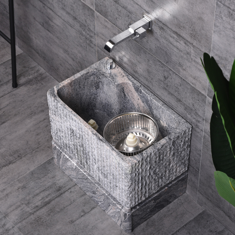 大理石拖把池户外阳台双驱动家用卫生间墩布池庭院室外石头拖布池