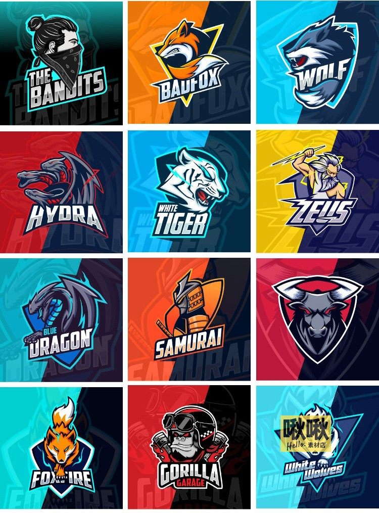 电竞游戏战队徽章logo标志素材图标头像科技样图