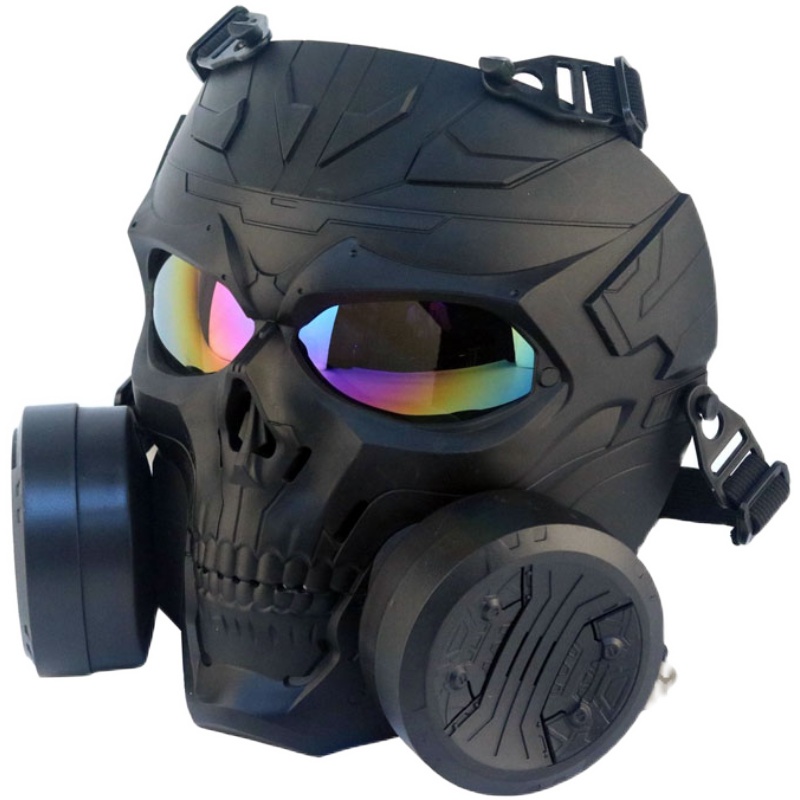 全脸吃鸡仿真防毒面具cos道具骑行骷髅面罩