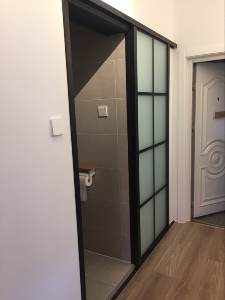 厦门上门安装单扇移门卫生间隔断中空空门定制移门