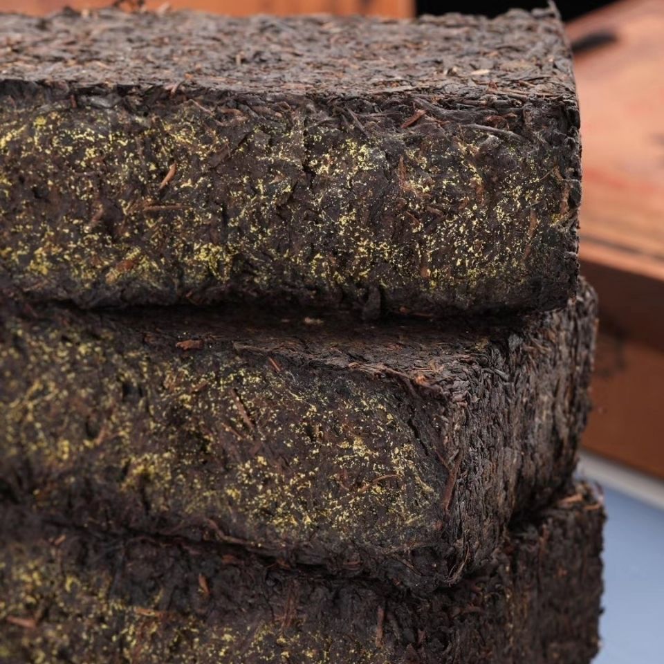 安化湖南茶茯砖茶金花原叶茯砖安化黑茶