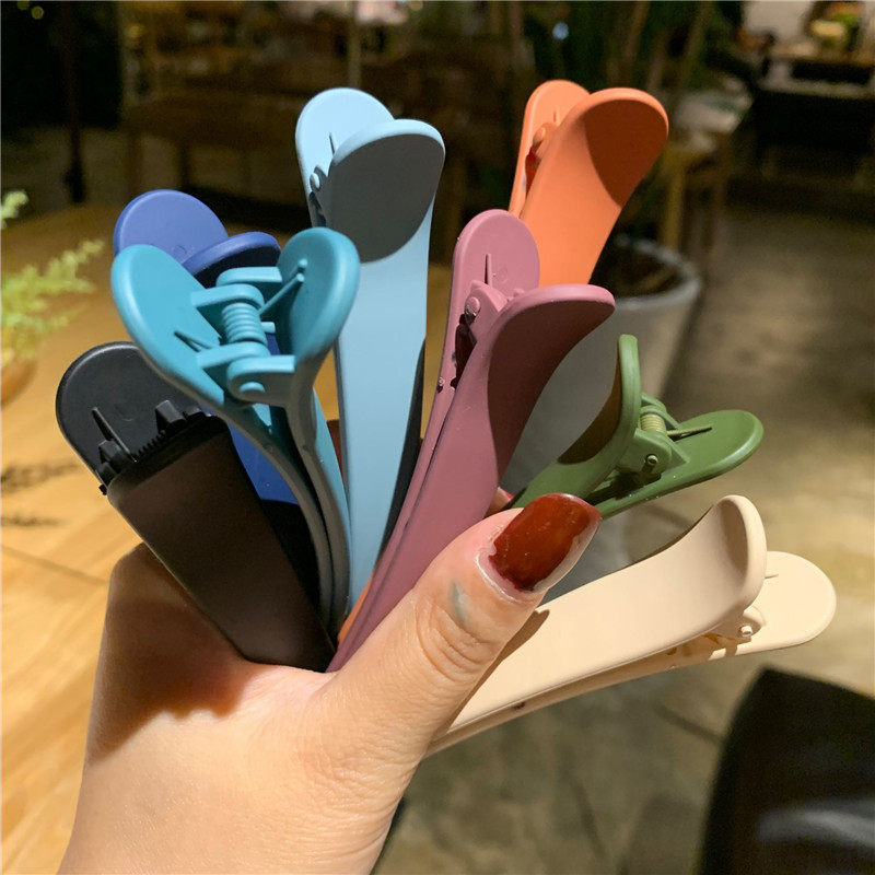 韩版磨砂鸭嘴夹糖果色刘海夹bb夹边夹彩色发夹化妆敷