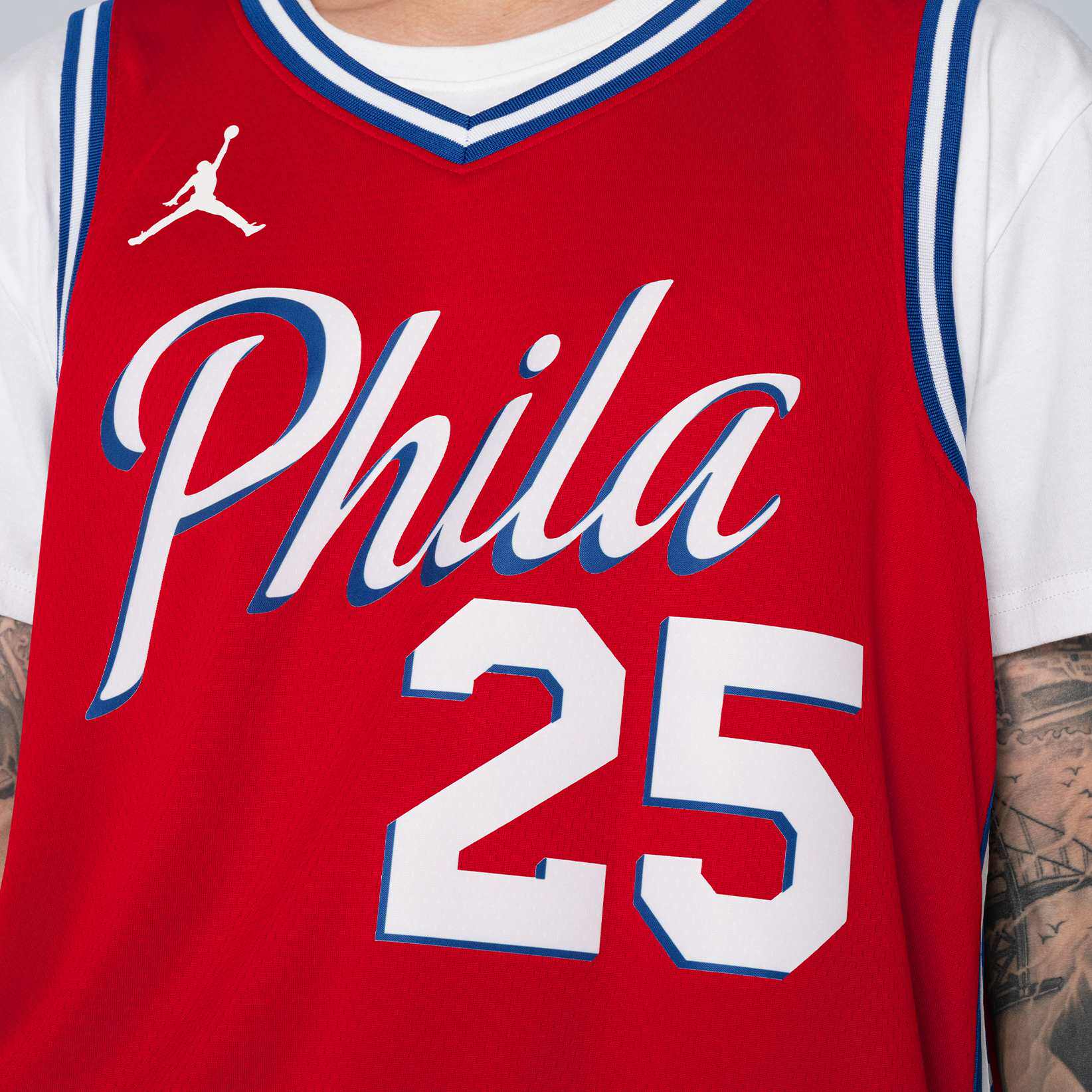 nbanike费城76人队西蒙斯jordanswingman男子球衣cv9490