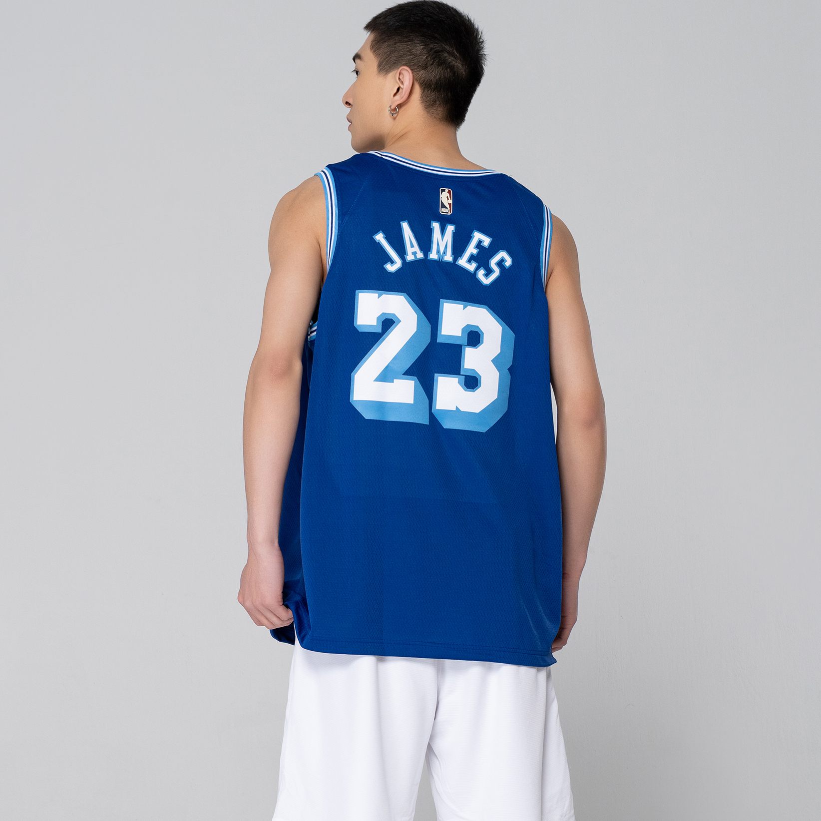 nbanike洛杉矶湖人队詹姆斯swingman男子球衣cn1027篮球服