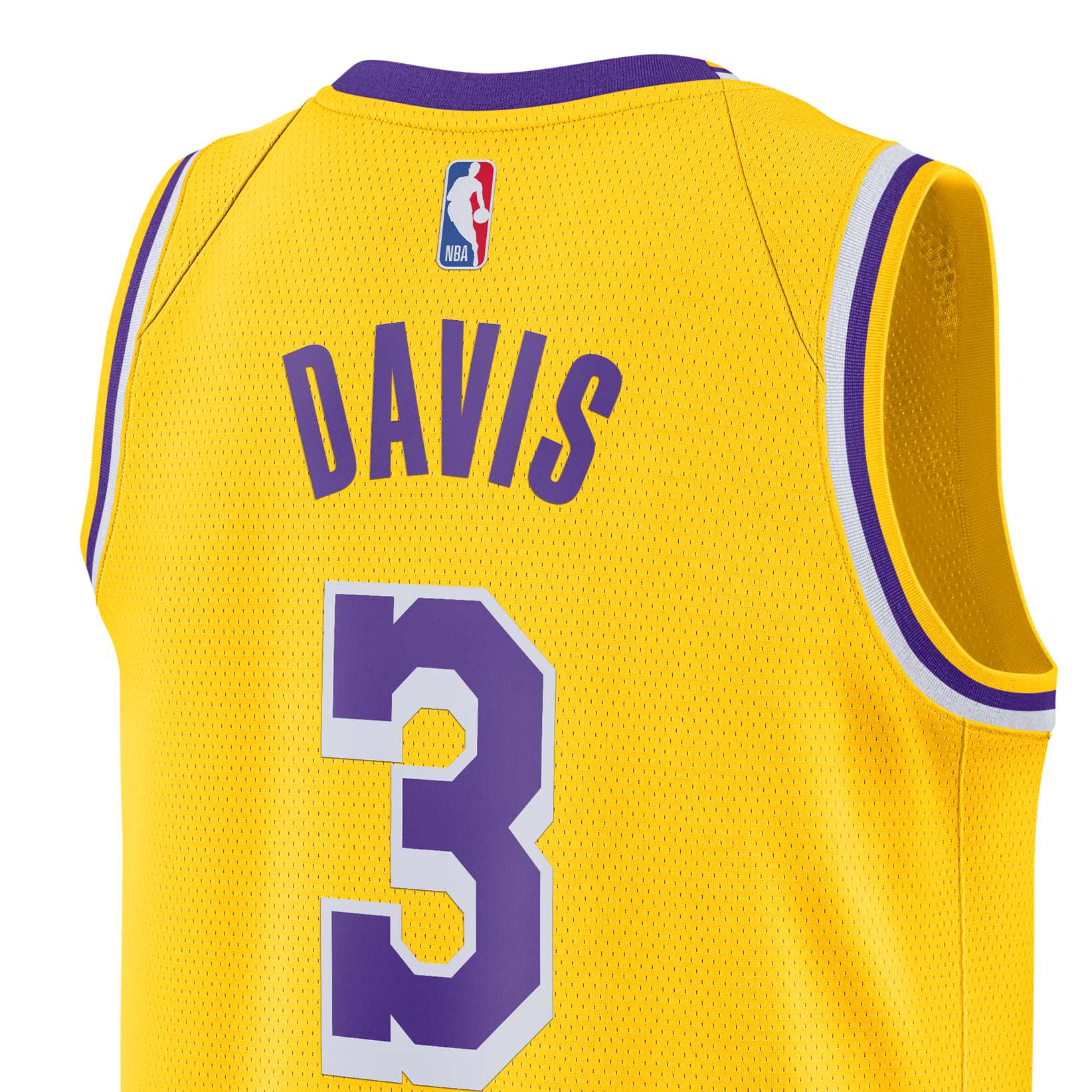 nbanike洛杉矶湖人队戴维斯swingman男子球衣cw3669篮球服