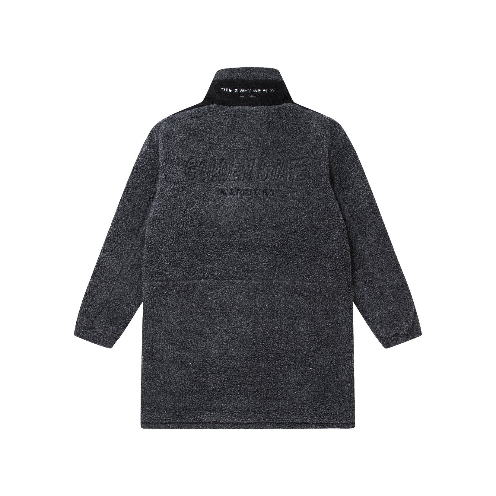 nbastyle潮流服饰金州勇士队男女款百搭摇粒绒毛绒立领长袖外套