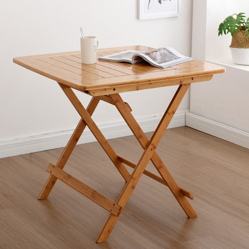 休闲便携桌椅实木桌子方桌楠竹折叠折叠桌