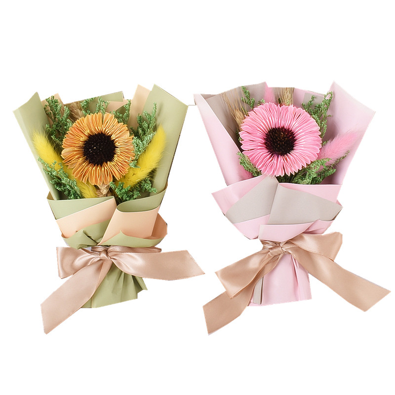 情人节迷你花束干花向日葵满天星幼儿园活动网红毕业礼物拍摄道具