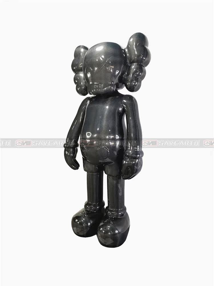 新轻奢碳纤维芝麻街waks公仔客厅电视柜装饰品碳纤维waks