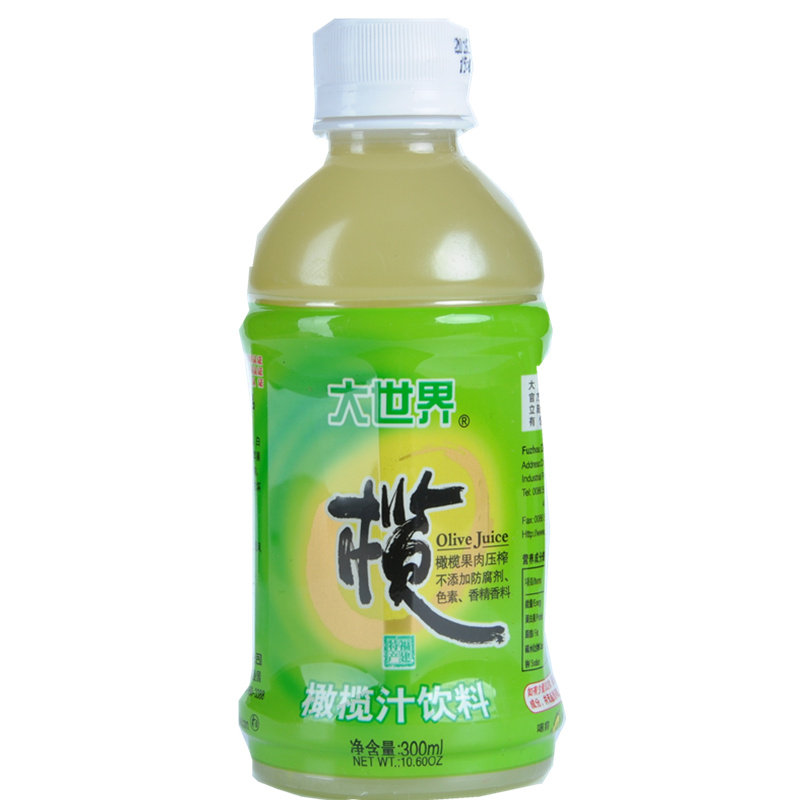大世界橄榄汁夏季解渴饮料整箱果汁福建特产甘甜饮品300ml*12瓶