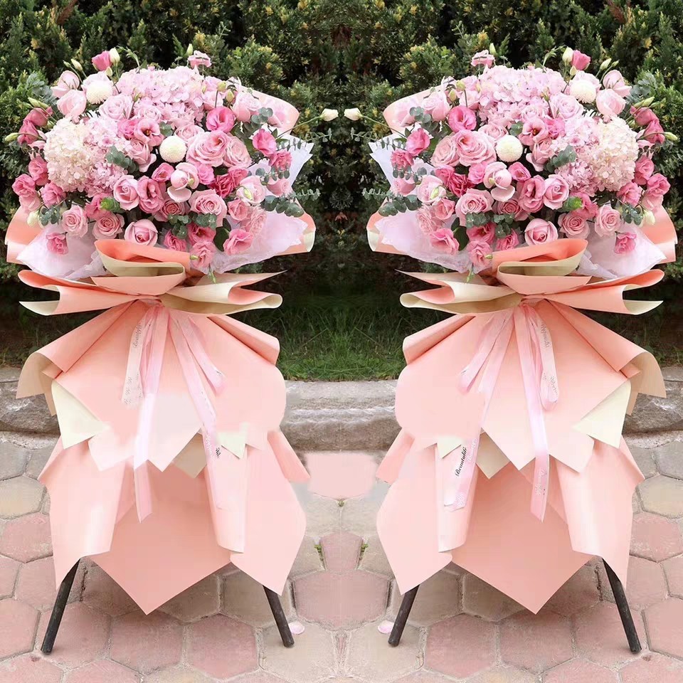 开业花篮西安同城配送麦穗鲜花速递三脚架开张乔迁花架大麦一对