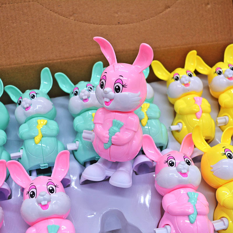 小白兔发条玩具卡通链小花兔总动员跳跳兔儿儿童发条玩具